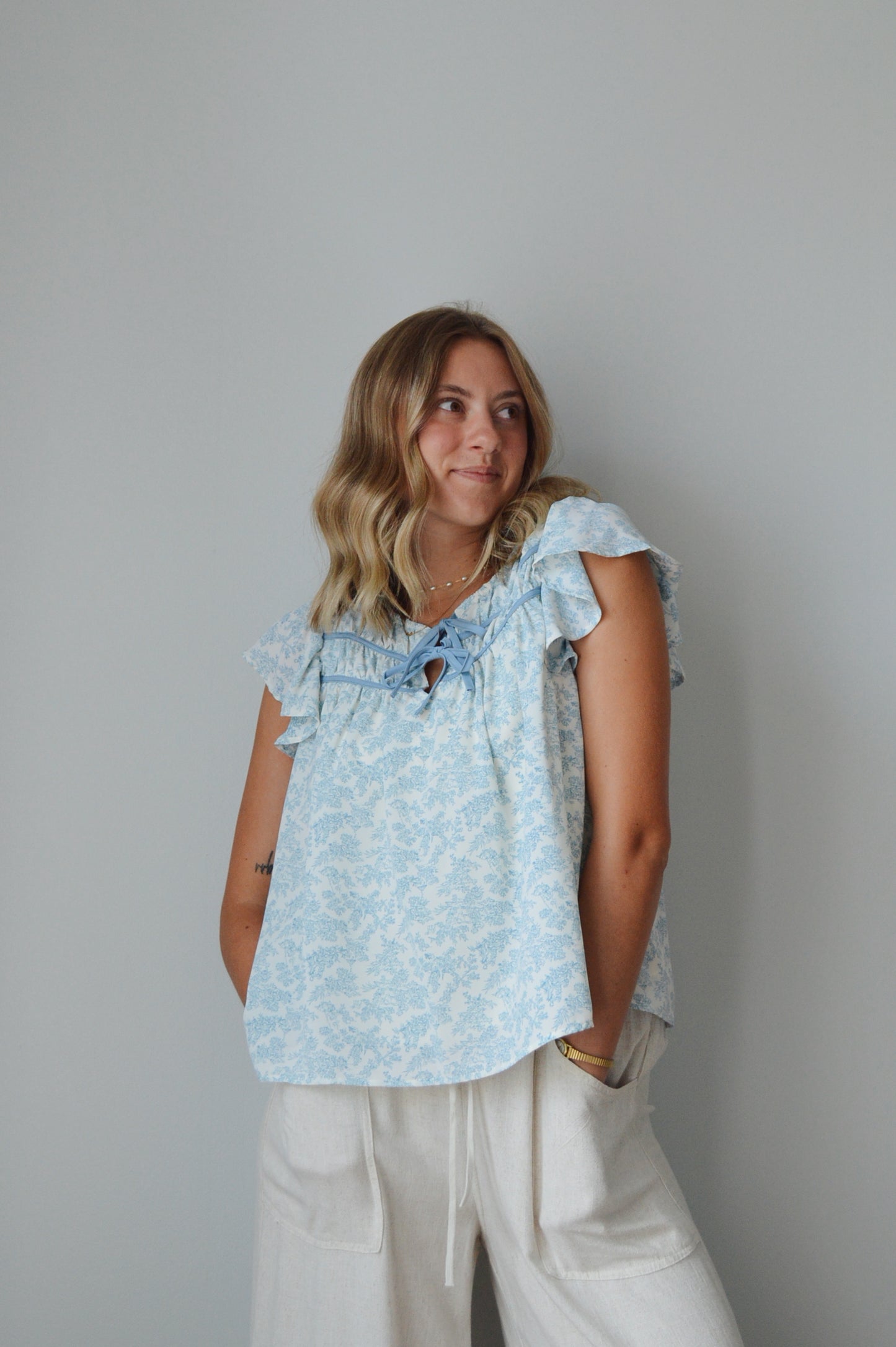 BLUE TOILE BLOUSE