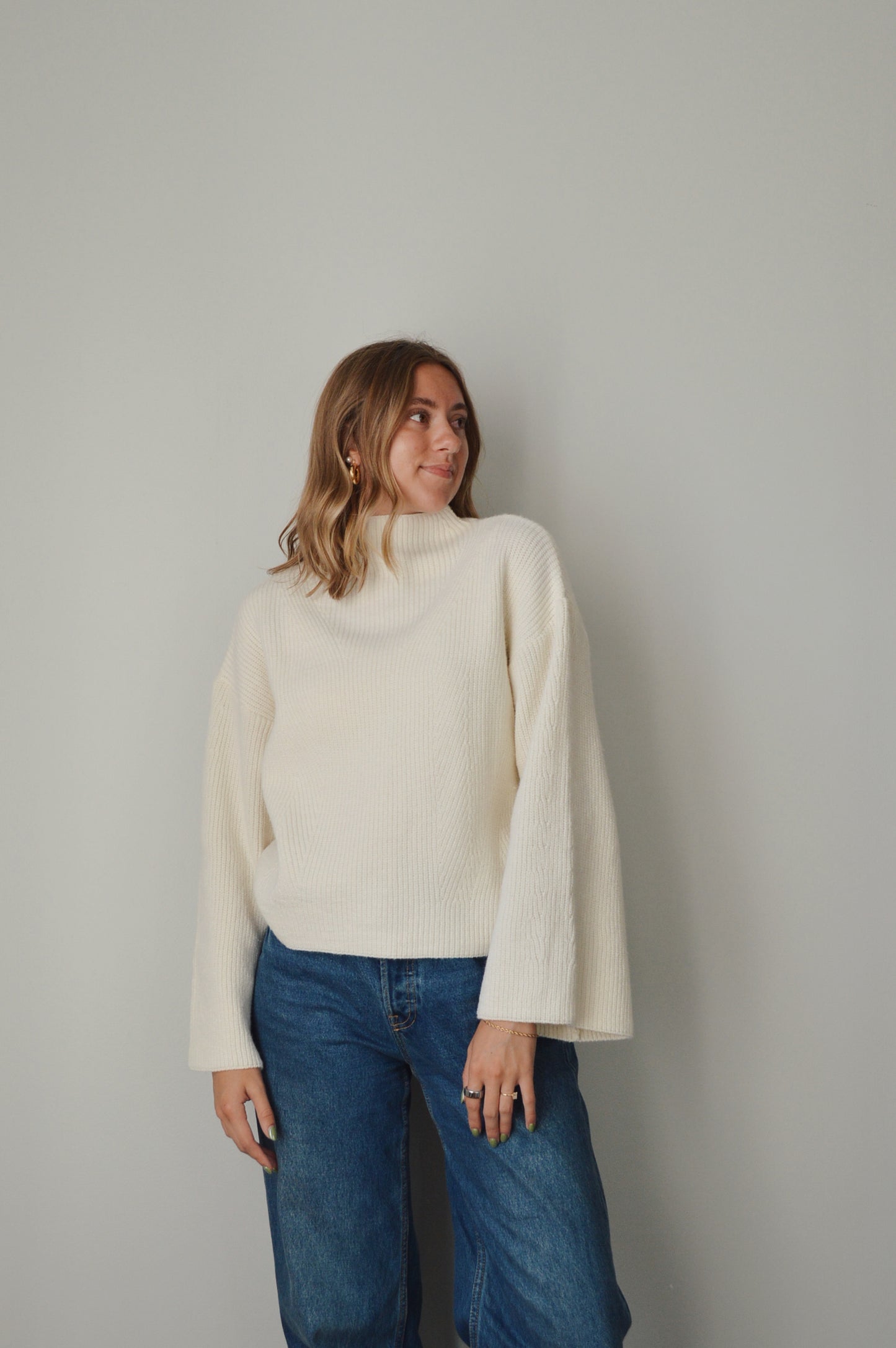SALT BELL SLEEVE SWEATER