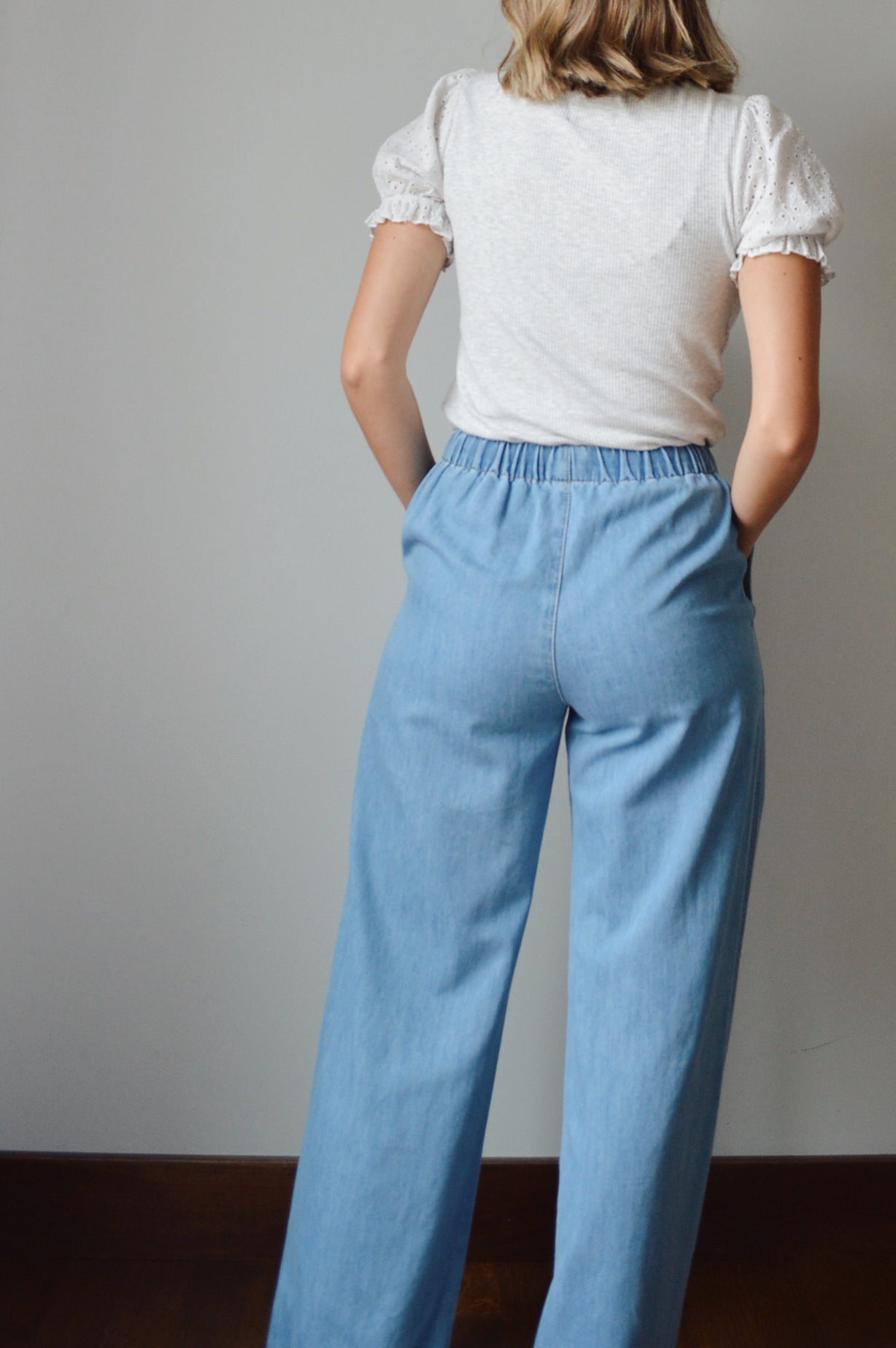 EASY GOING DENIM LOOK PANTS
