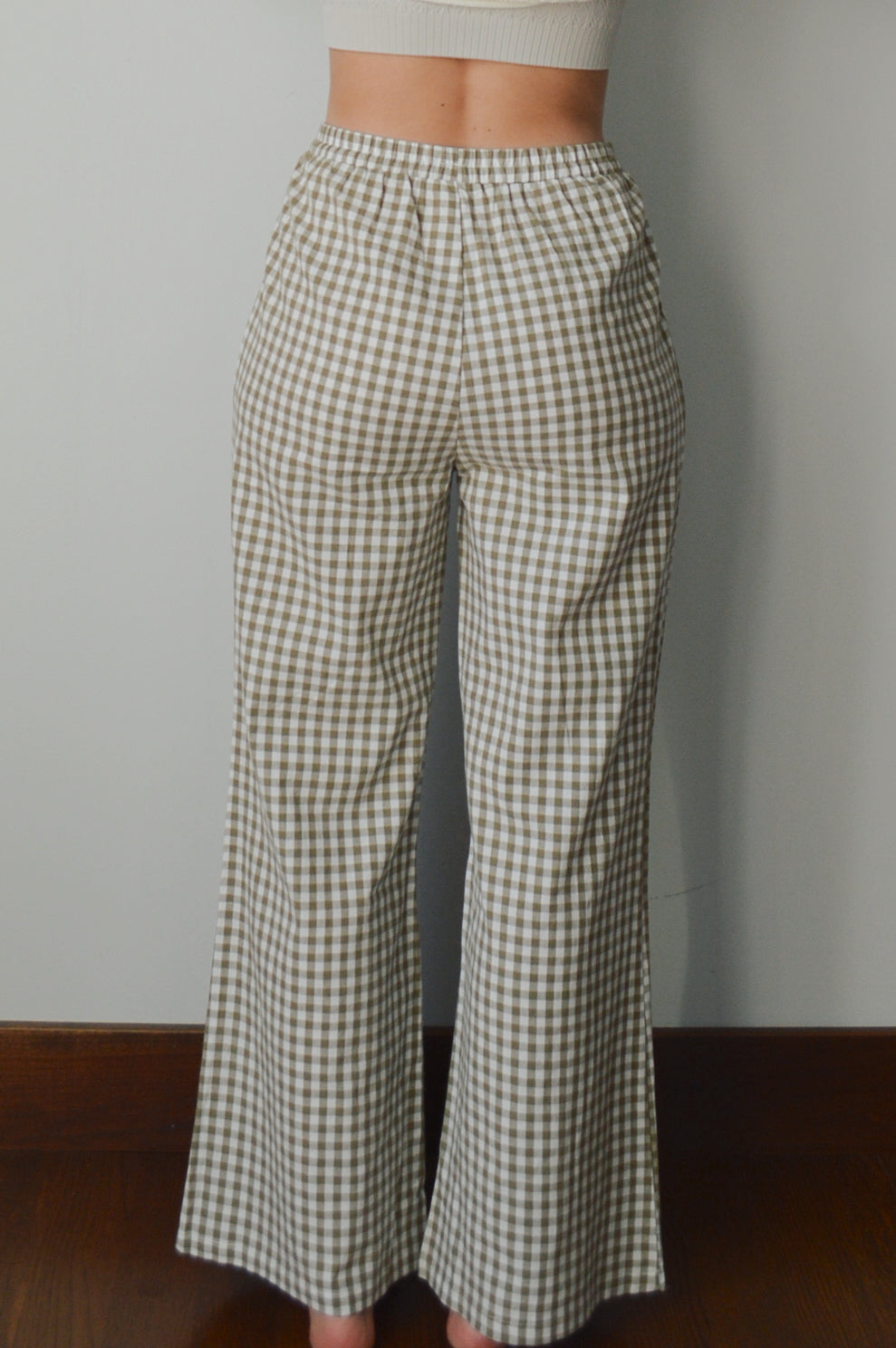 SUSANNAH GREEN GINGHAM PANTS
