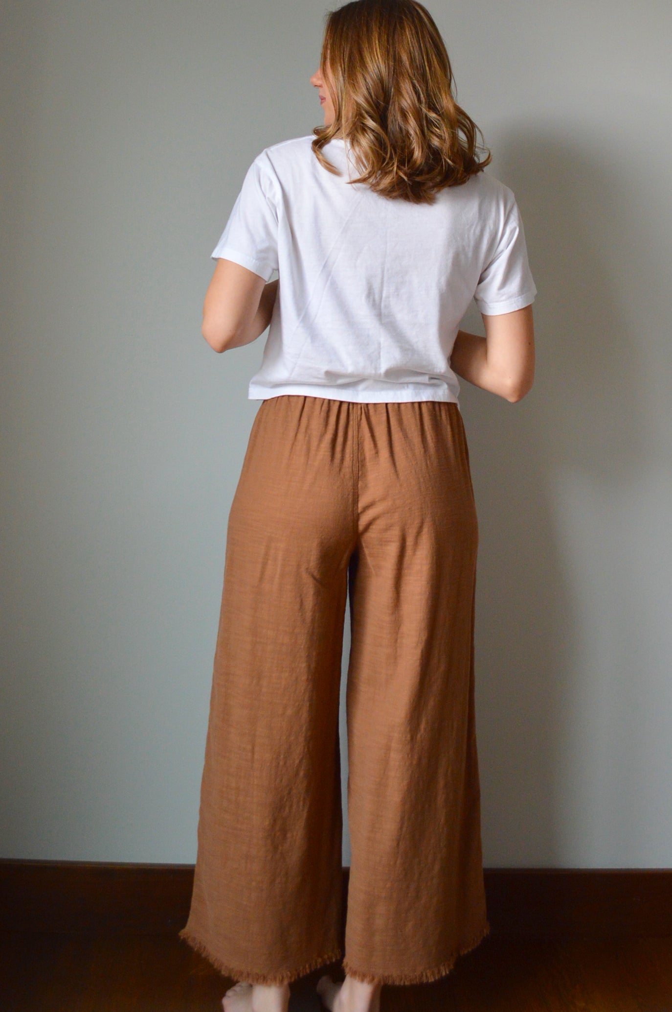CINNAMON SUGAR WIDE LEG PANTS
