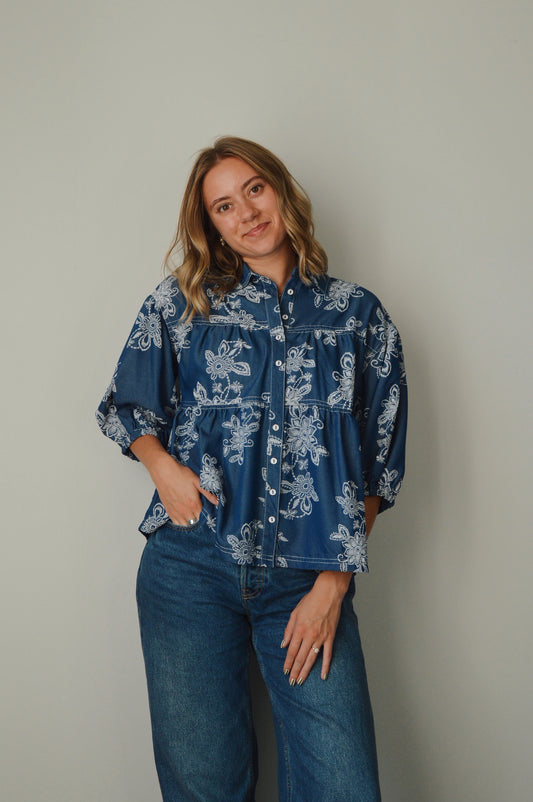 CHATEAU FLORAL BLOUSE