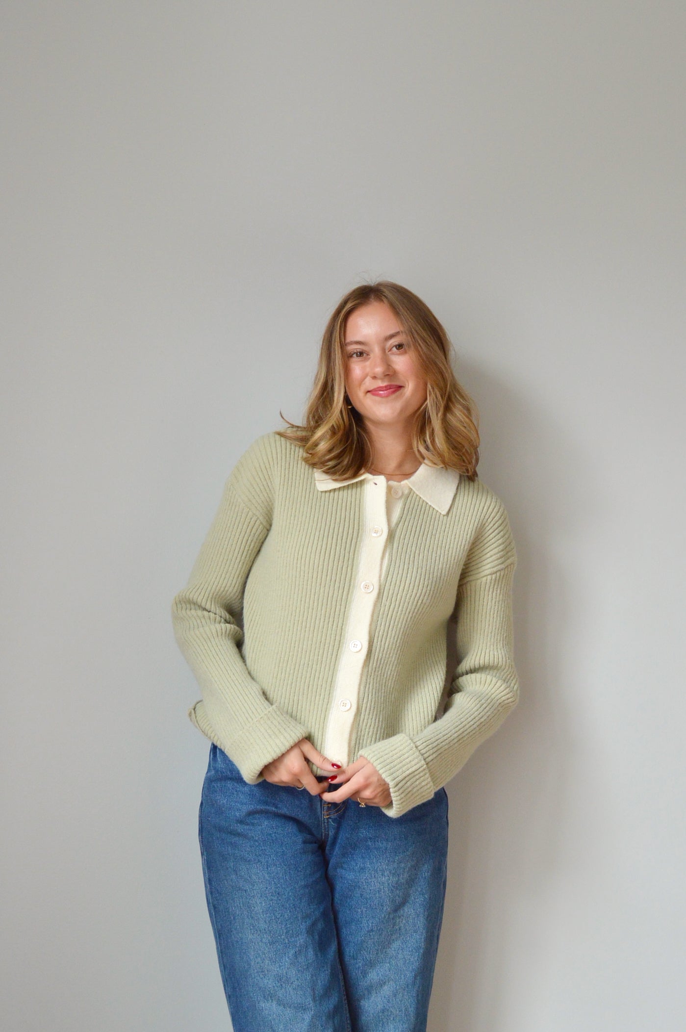 SWEET SAGE RIBBED SWEATER