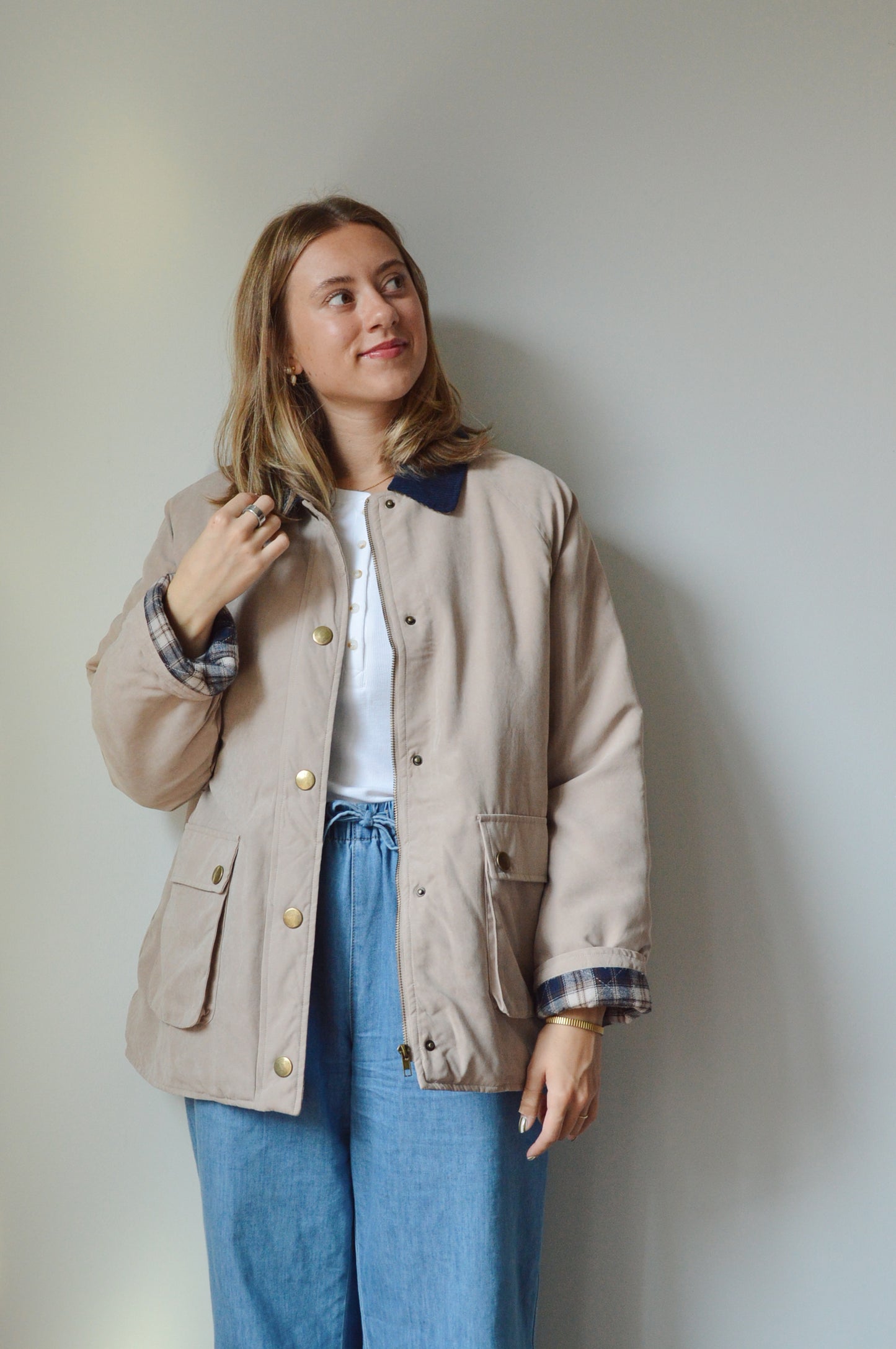TAUPE FISHERMAN JACKET