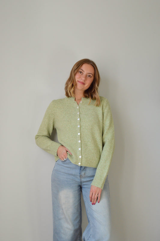 MATCHA GREEN CARDIGAN