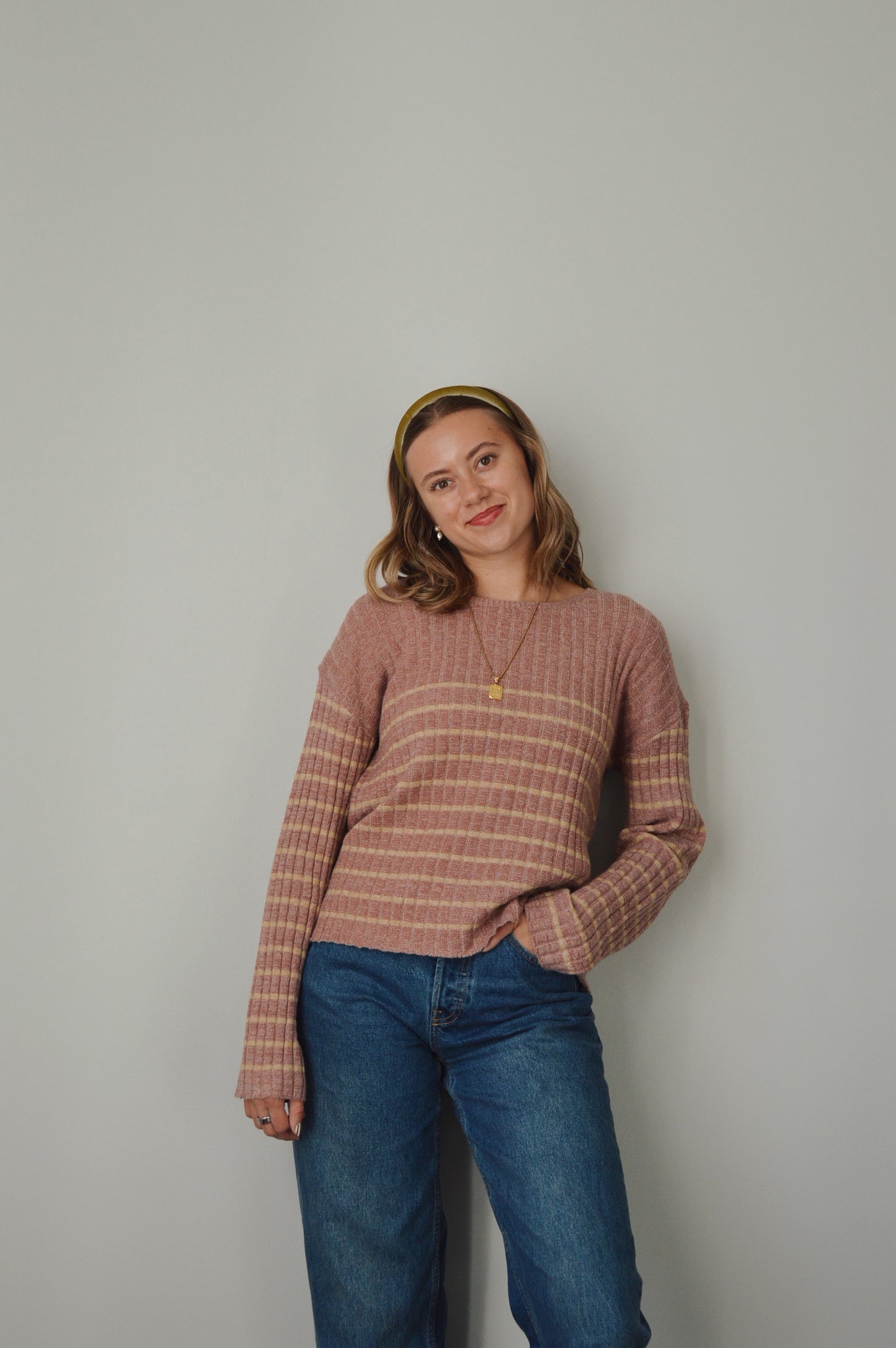 STRAWBERRY LEMONADE STRIPED SWEATER