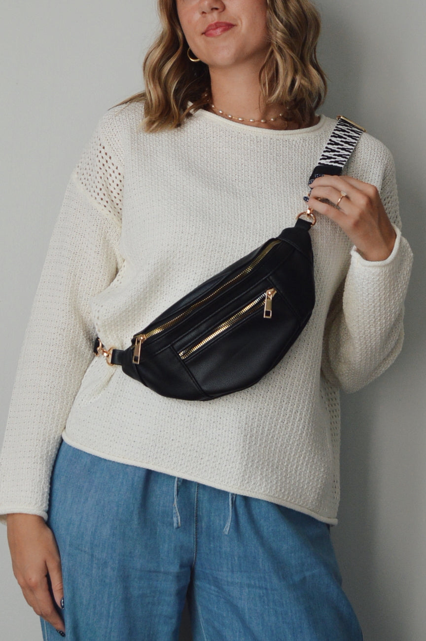 FAUX LEATHER FANNY PACK