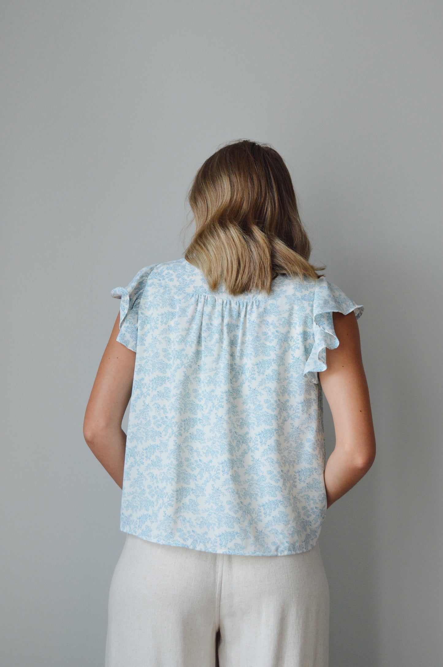BLUE TOILE BLOUSE