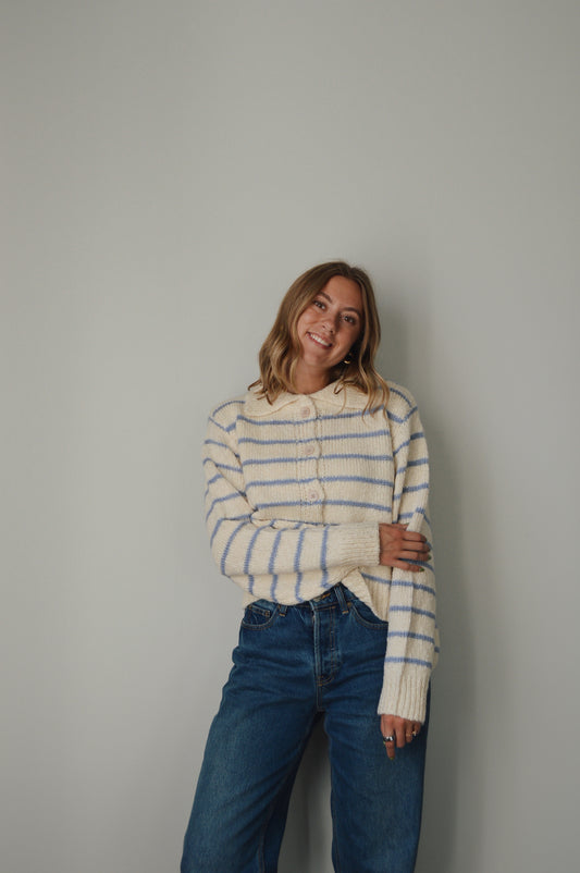 EAST COAST AUTUMN STRIPED CARDIGAN