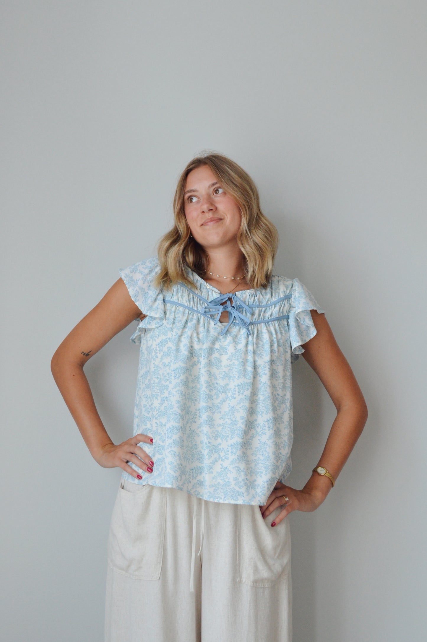 BLUE TOILE BLOUSE
