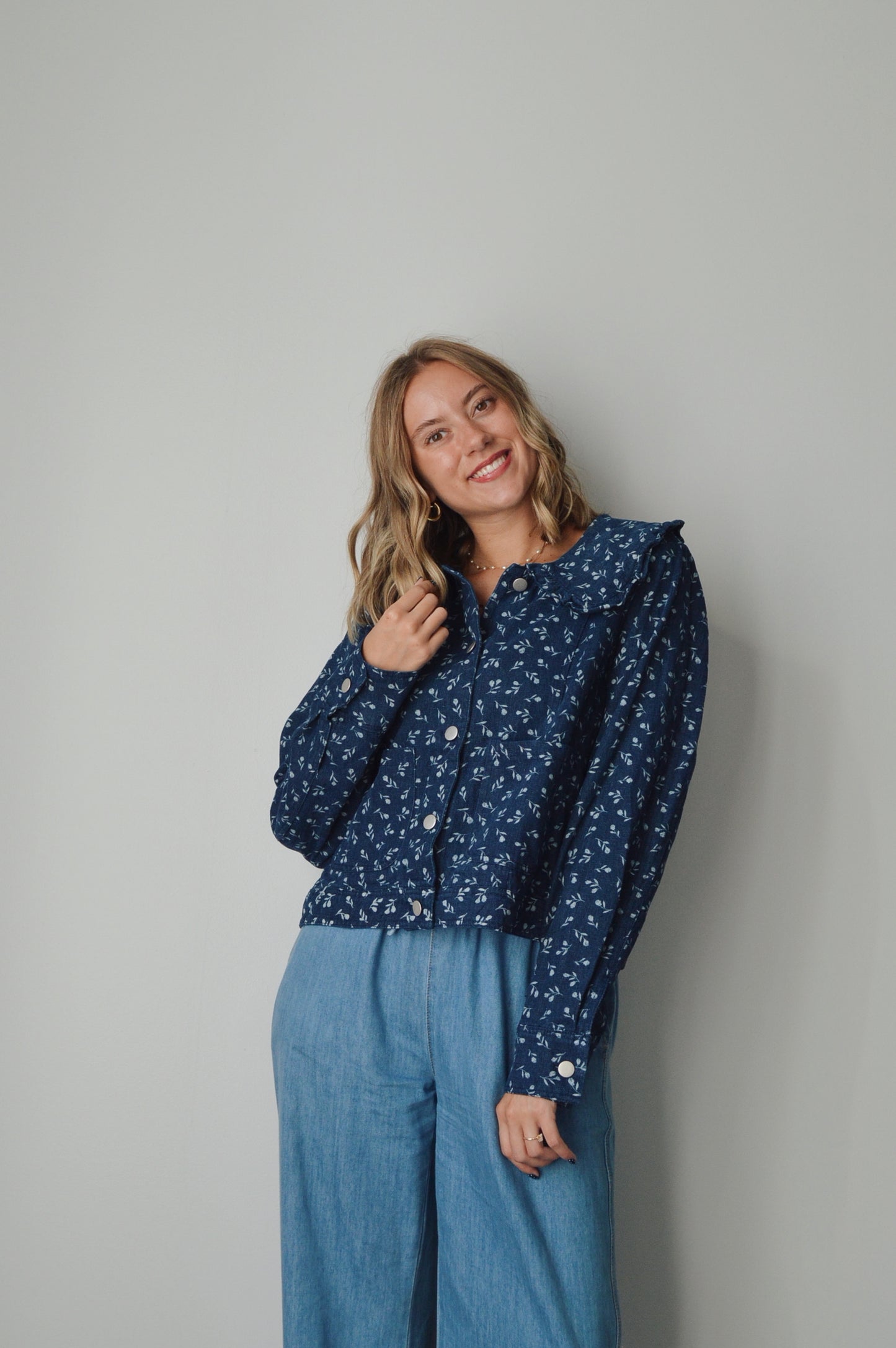 CLAUDIA FLORAL DENIM JACKET