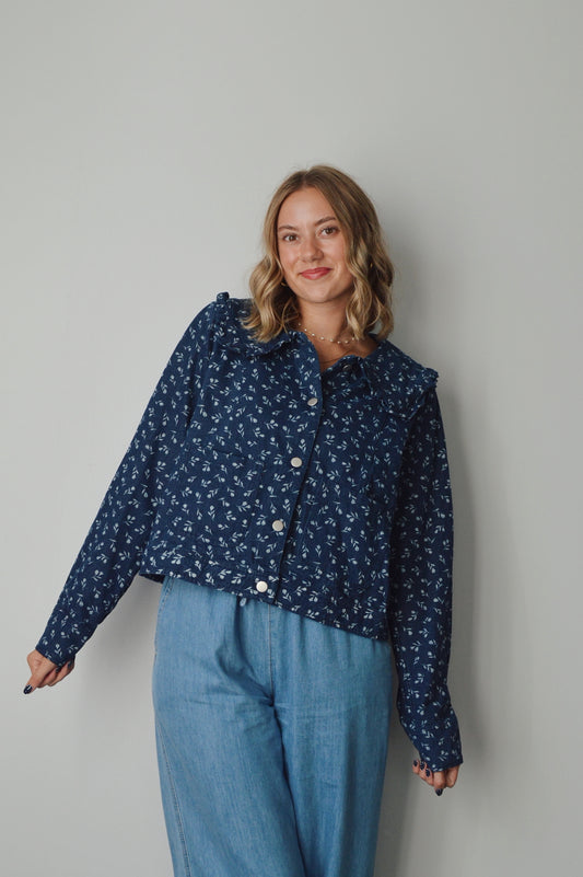 CLAUDIA FLORAL DENIM JACKET