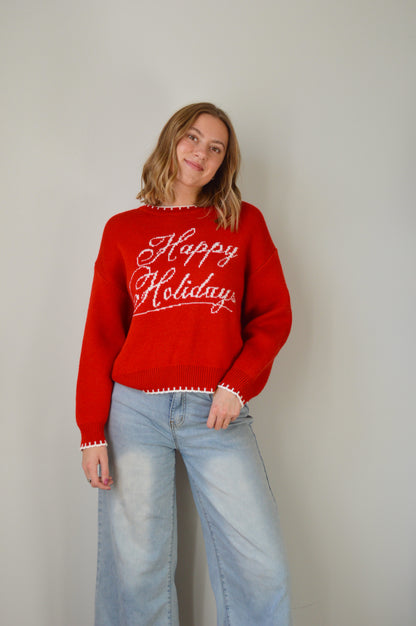 HAPPY HOLIDAYS SWEATER