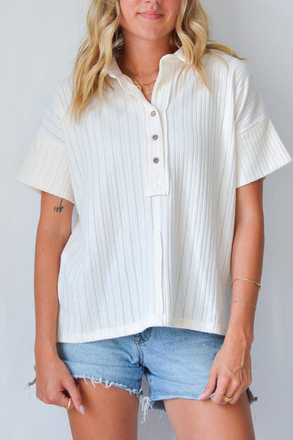 DUNES WHITE COLLAR TOP