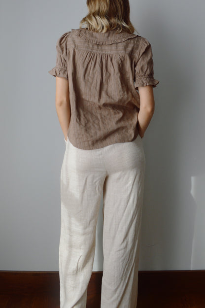 SEASIDE LINEN WIDE LEG PANTS