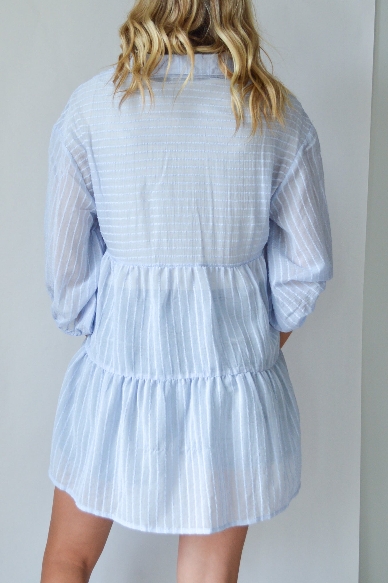 BEVVI BLUE TIERED TOP