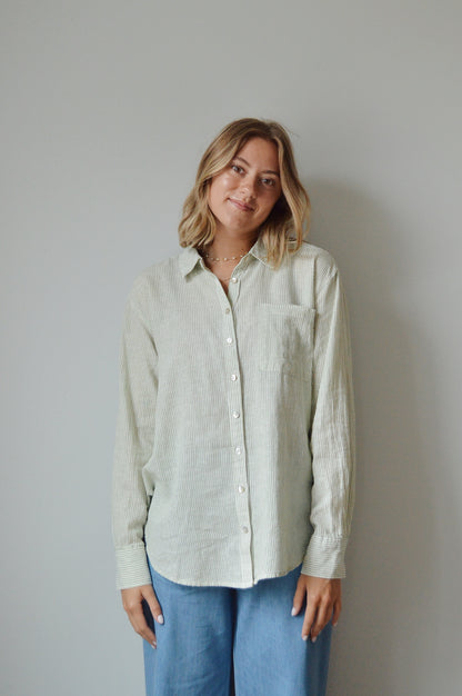 BAMBOO STRIPED BUTTON DOWN