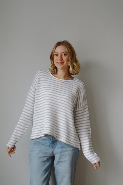 SALT & SAND STRIPED SWEATER