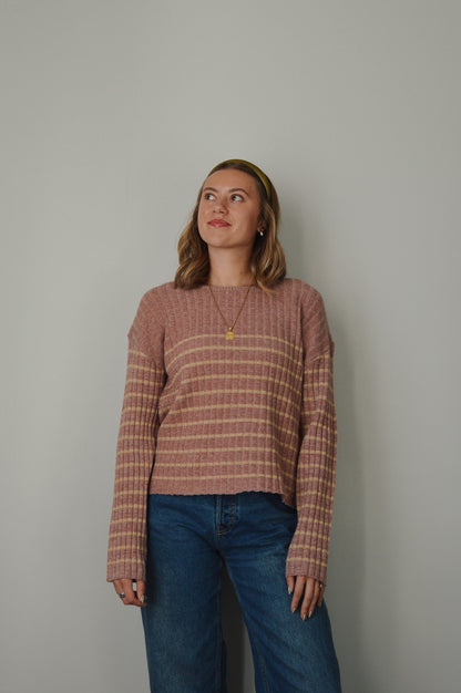 STRAWBERRY LEMONADE STRIPED SWEATER