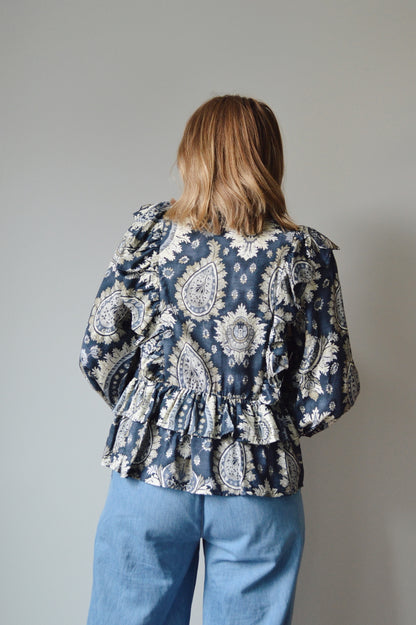 HEIRLOOM NAVY BLOUSE