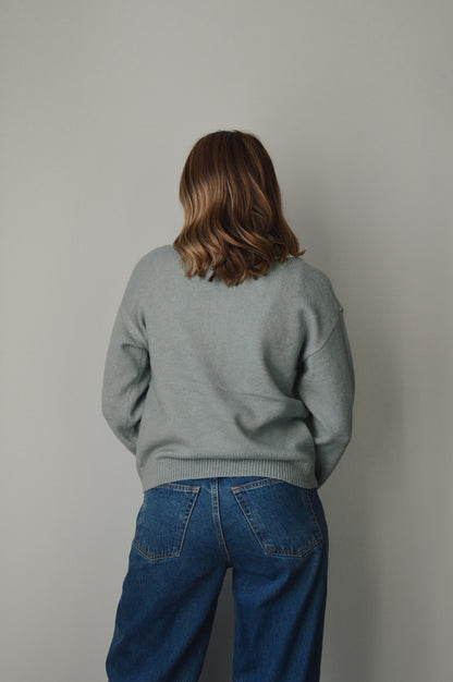 WINTER SAGE POLO SWEATER