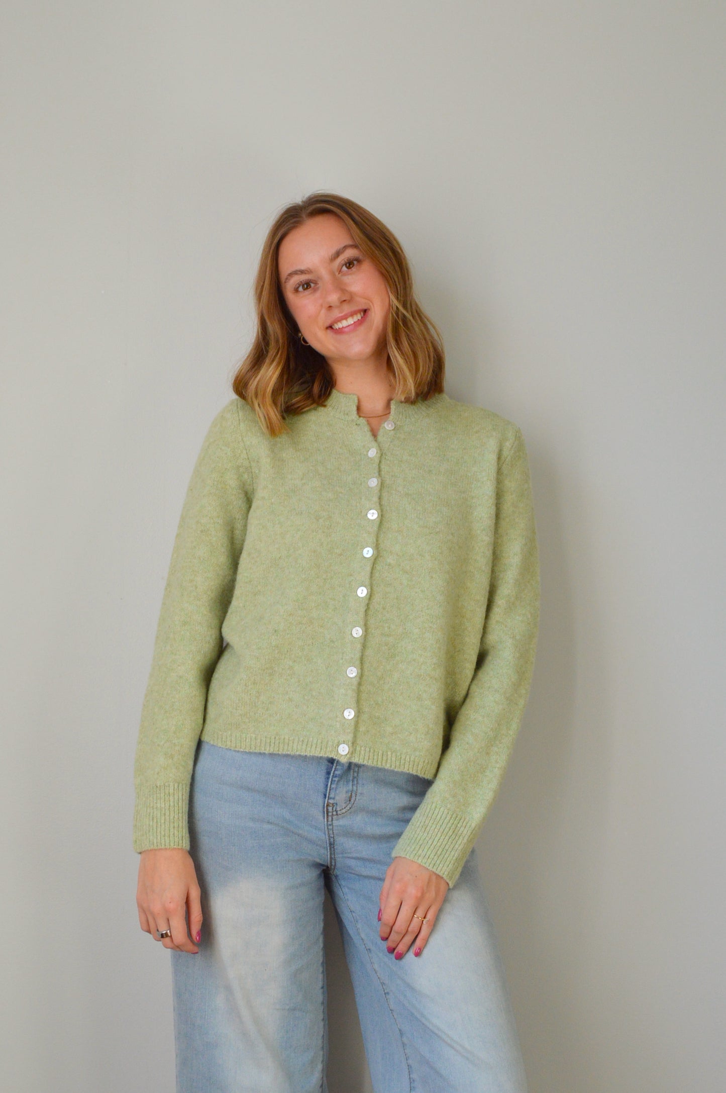 MATCHA GREEN CARDIGAN