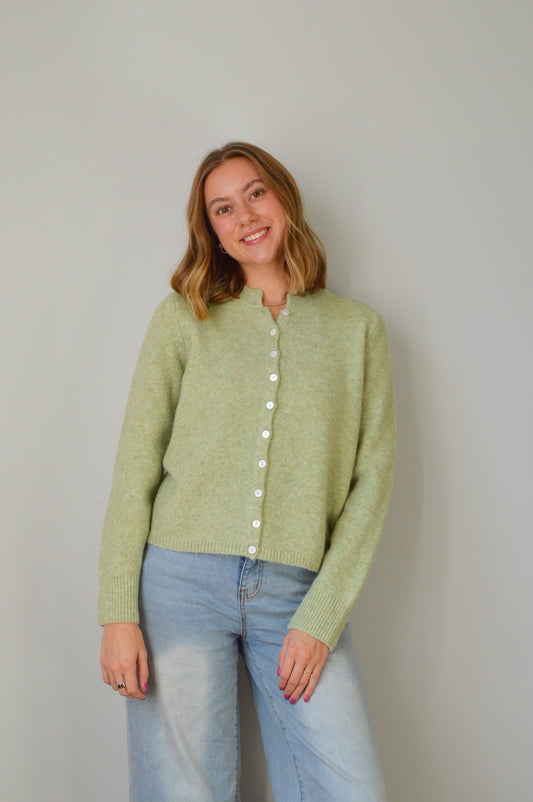 MATCHA GREEN CARDIGAN