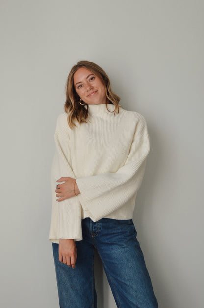 SALT BELL SLEEVE SWEATER
