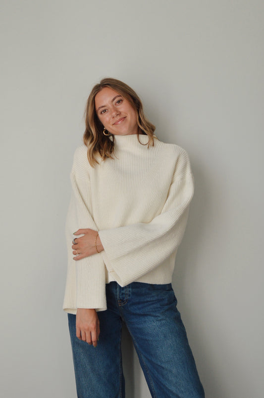 SALT BELL SLEEVE SWEATER