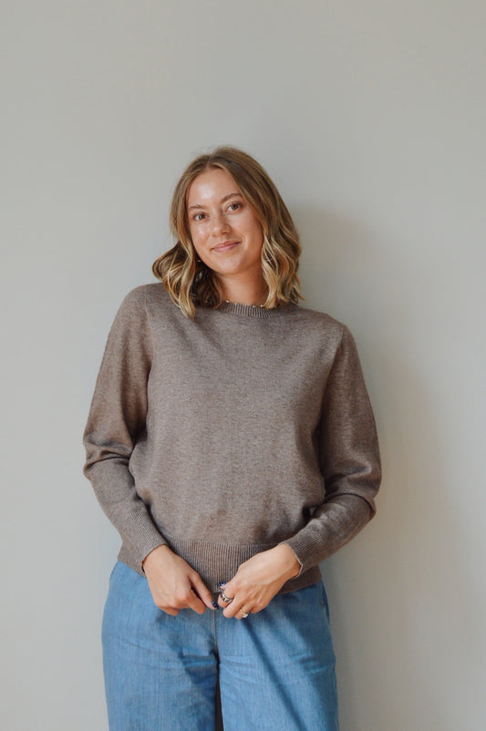 ESPRESSO CREW NECK SWEATER