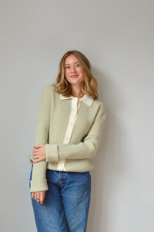 SWEET SAGE RIBBED SWEATER