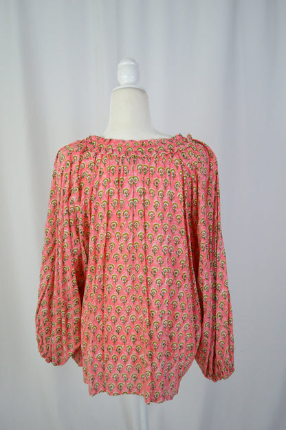 MARTHA'S VINEYARD PRINTED BLOUSE