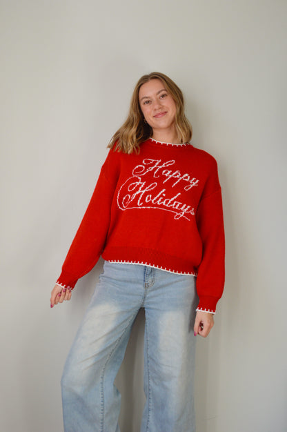 HAPPY HOLIDAYS SWEATER