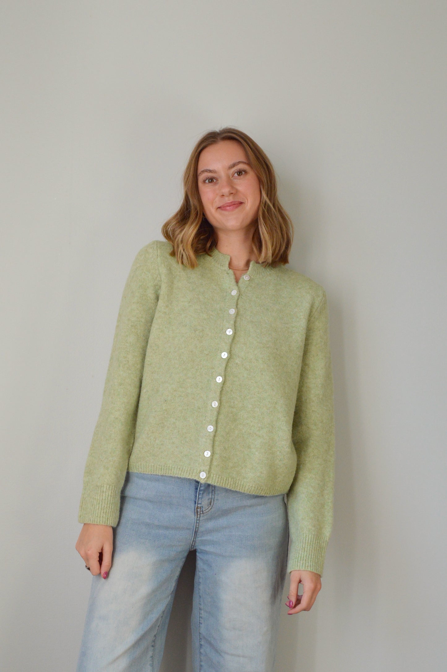MATCHA GREEN CARDIGAN