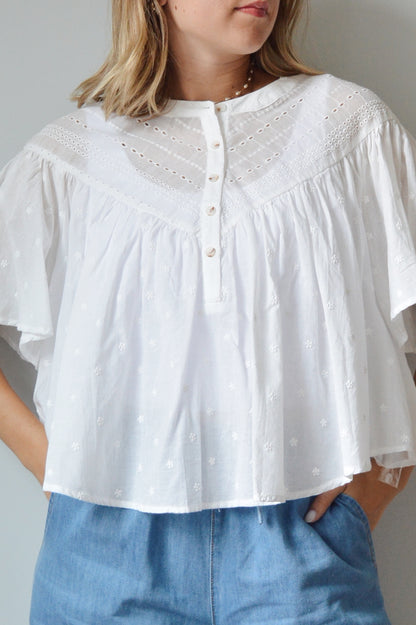 SEASHELL WHITE BLOUSE