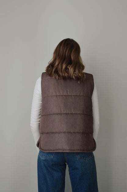 MOCHA SUEDE VEST