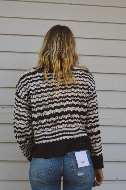 WIND & WAVES NAVY STRIPED SWEATER