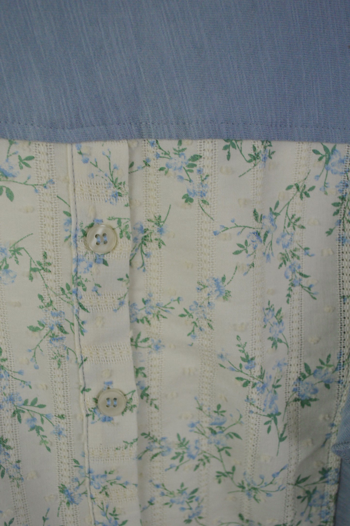 CELIENE BLUE FLUTTER TOP