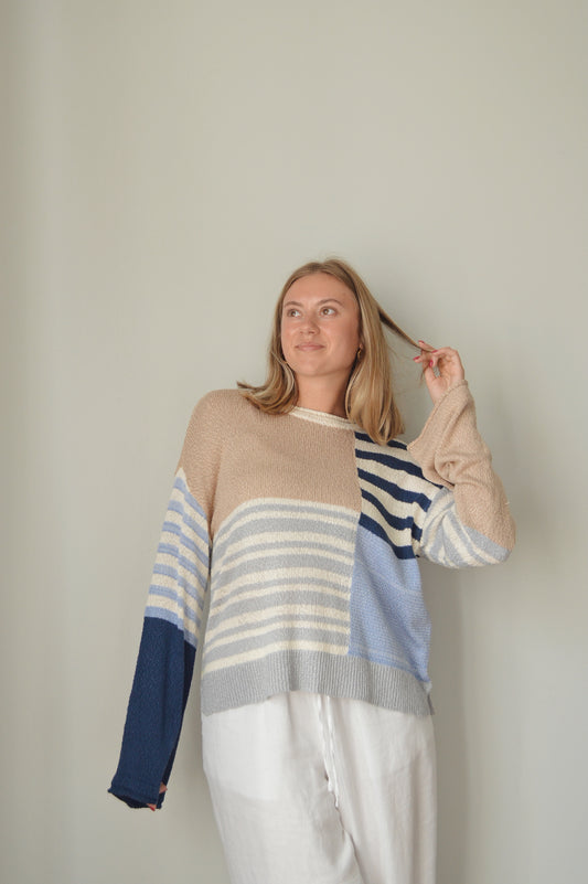 BEACH HOUSE STRIPED SWEATER