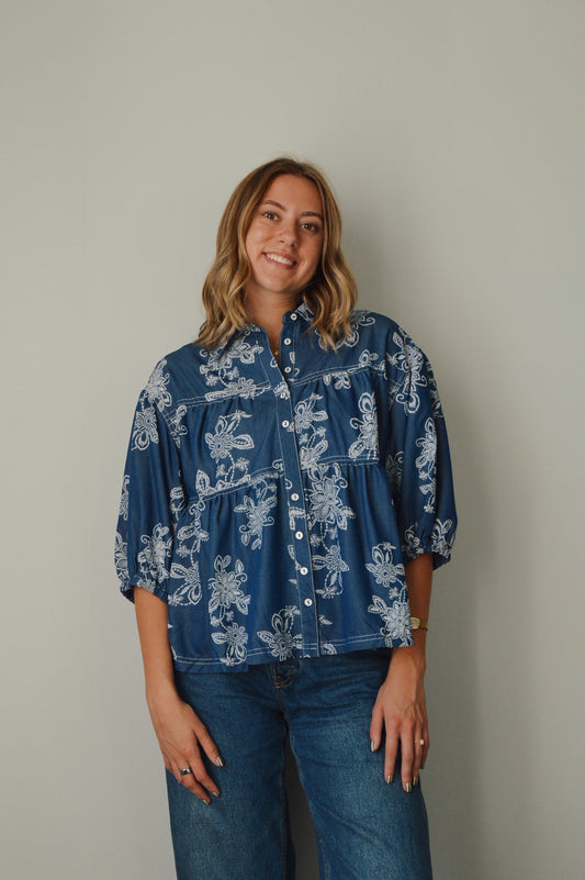 CHATEAU FLORAL BLOUSE