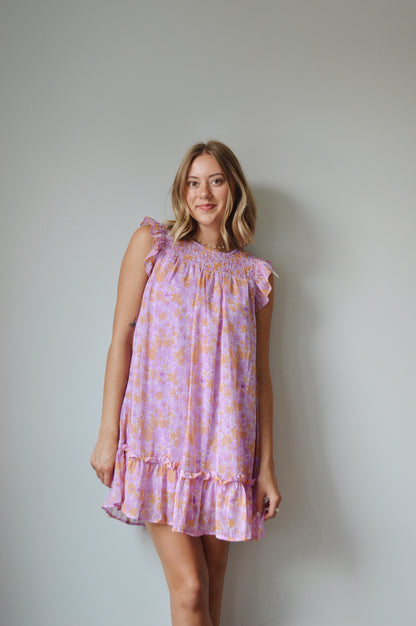 PETAL SHIMMER MINI DRESS