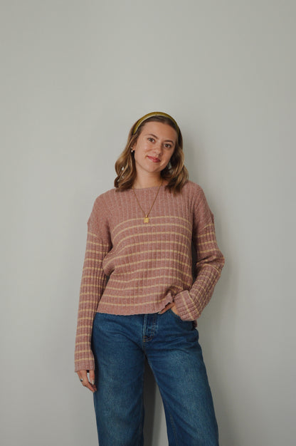 STRAWBERRY LEMONADE STRIPED SWEATER