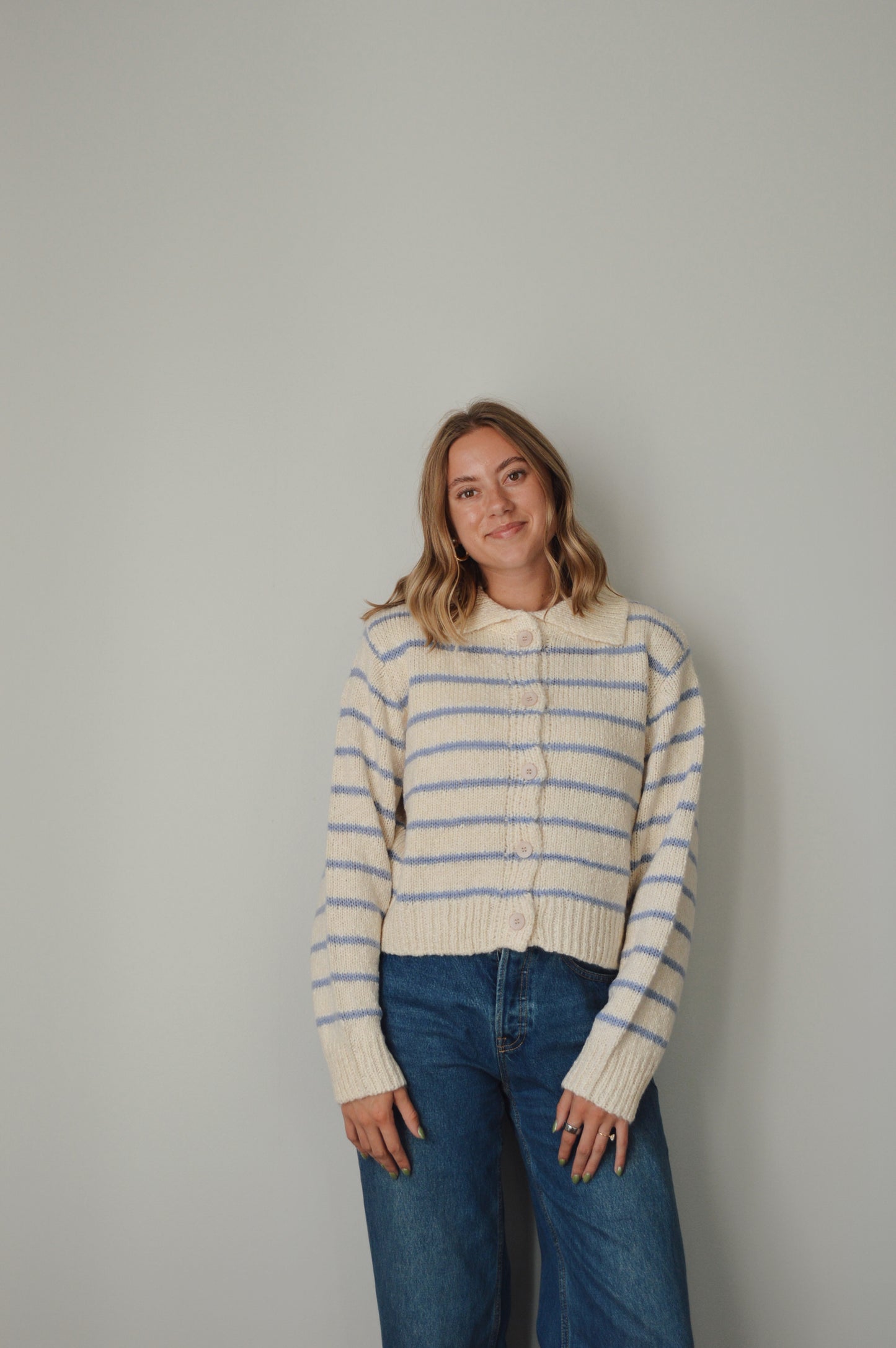 EAST COAST AUTUMN STRIPED CARDIGAN