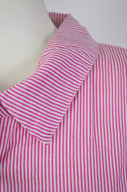 + RASPBERRY STRIPED BUTTON DOWN