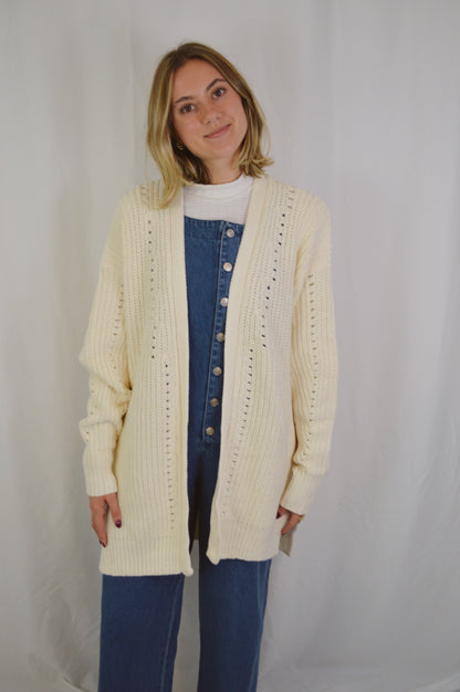 CREAM CHUNKY KNIT CARDIGAN