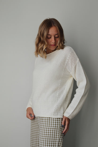 PLASTER WAFFLE KNIT SWEATER