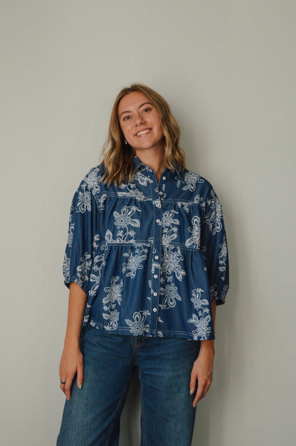 CHATEAU FLORAL BLOUSE