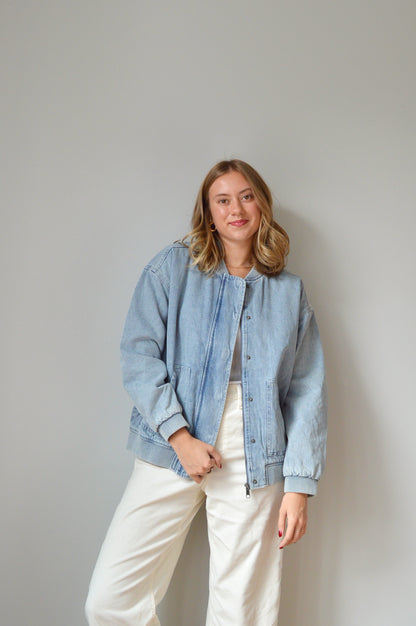 DENIM BOMBER JACKET