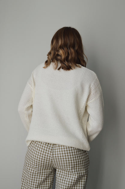 PLASTER WAFFLE KNIT SWEATER