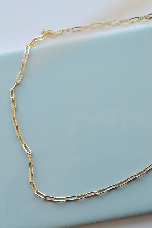 bella gold paperclip necklace
